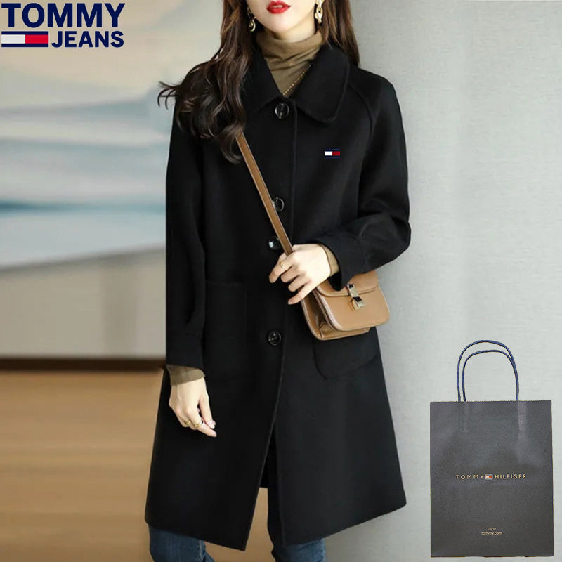 Long casual cashmere coat